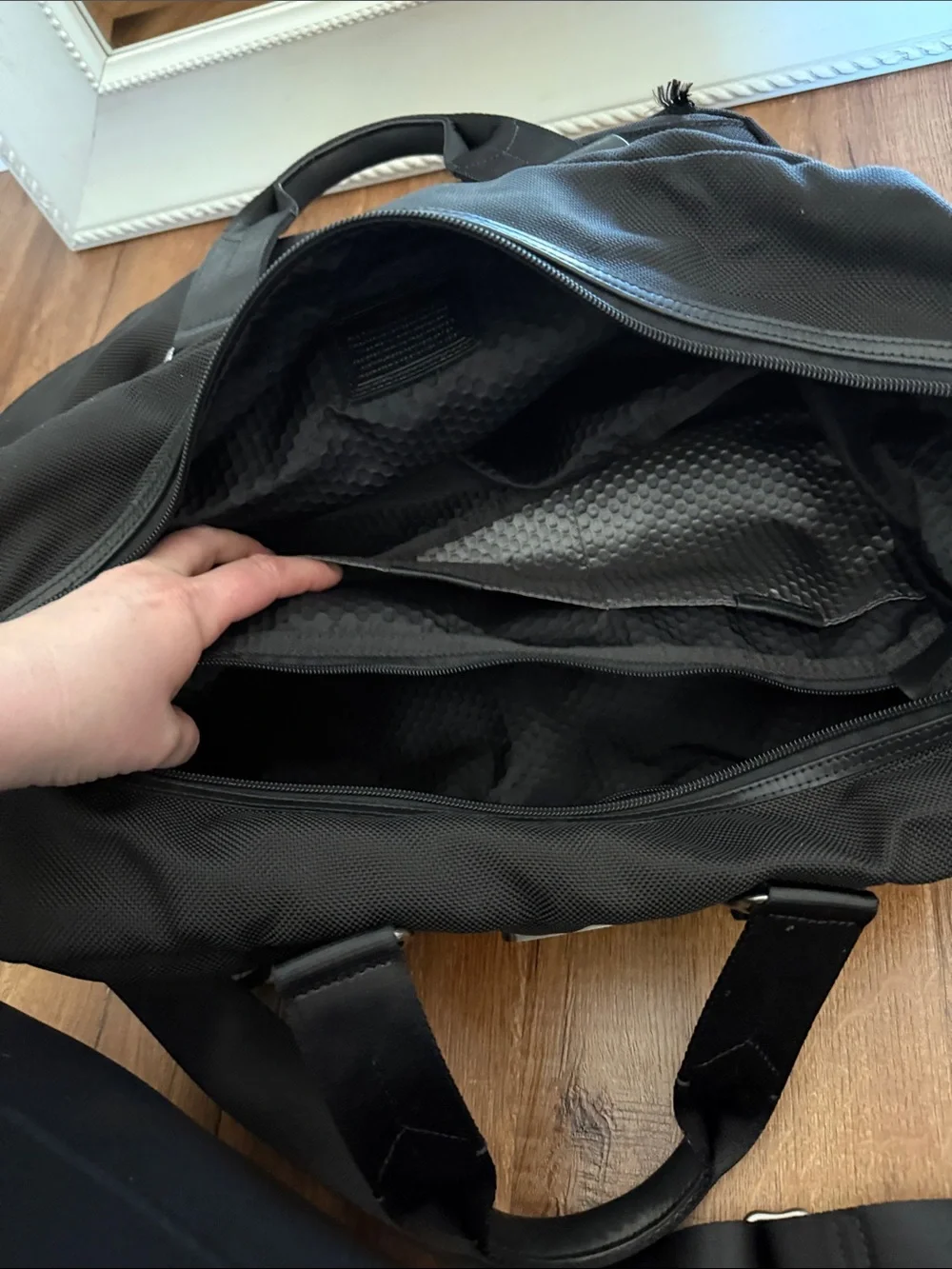 Tumi black Messenger Bag /tote